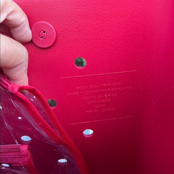 BOGG BAG Red Tote with White Pattern - Picture 12 of 16